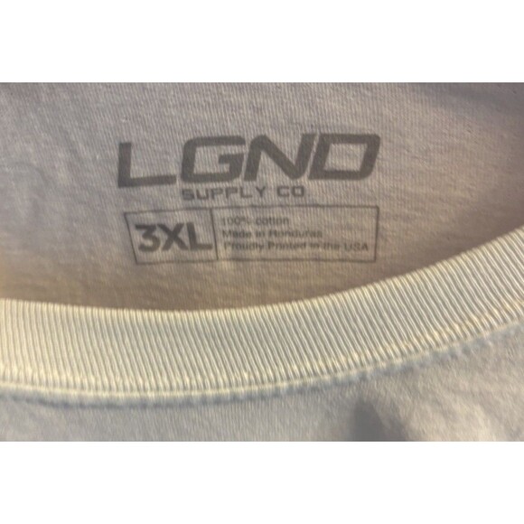LGND Supply Co Men’s Tshirt Size 3XL White With Corvette Long Sleeve - Picture 2 of 3